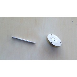 spare part for musical box mechanism. LATERAL PERN + METAL DISK, musical box mechanism movement