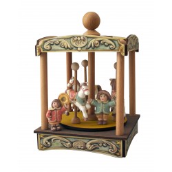 horses carousel music box, wonderful article made of wood and ceramic. suitable product for both children and adults.