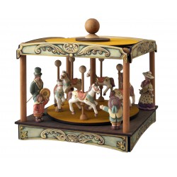 HORSES CAROUSEL, collectible music box, children and baby carousel music box for kids and babies. Gift for christening baptism. 