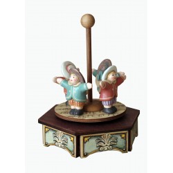 CHILDREN CAROUSEL, children and baby carousel music box for kids and babies. Gift for christening baptism. wooden music box