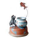 CAT AND FISH, little collectible music box