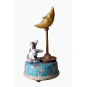 DOG AND MOON little collectible music box