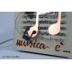 wooden lamp musical box, with MUSICAL NOTES , collectible music box with lamp. custom lamp musico box