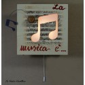 LAMP MUSICAL BOX NOTES, Collectible musical box