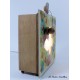 wooden lamp musical box, BUTTERFLY AND FLOWERS , collectible music box with lamp. custom lamp musico box