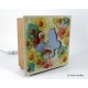 wooden lamp musical box, BUTTERFLY AND FLOWERS , collectible music box with lamp. custom lamp musico box