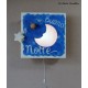 wooden lamp musical box, with perforated MOON AND STARS, collectible music box with lamp. custom lamp musico box