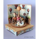 CHILDREN & BIKE CAROUSEL, baby music box, wooden music box