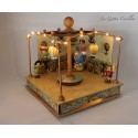 HOT AIR BALLON big carousel, light music box for baby, wooden music box