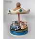 Train and cars carousel, baby music box, wooden music box. children carousel music box babies, for christening, baptism for baby