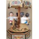 children Carousel music box with two little babies. musical box for child and baby, for Christmas, birthday or baby shower