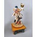 CLOWN wooden collectible music box
