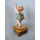 GYMNAST ACROBAT CIRCUS, wooden collectible music box. Custom music box handmade in Italy, for child, baby or collectors.