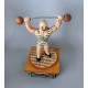 STRONG MAN CIRCUS, wooden collectible music box. Custom music box handmade in Italy, for child, baby or collectors.