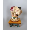 ELEPHANT CIRCUS wooden collectible music box