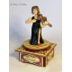 VIOLIN MUSICIAN, wooden collectible music box. Custom music box handmade in Italy, for child, baby or collectors.