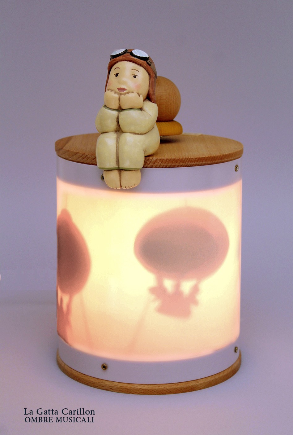 BABY BOY HOT AIR BALLOON, light musical box for children, baby and kids  music box for christening, baptism