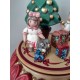 Christmas three music box with children, in ceramic, for collection. Children music box.