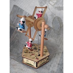 Musical Pinocchio Ferris Wheel, Musical box for children, baby music box for christening, baptism, baby shower party or birthday