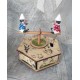 PINOCCHIO IN THE SWING, Musical box for children. Wooden music box for christening, baptism, baby shower party or birthday.