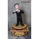 FLUTE MUSICIAN, wooden collectible music box. Custom music box handmade in Italy, for child, baby or collectors.