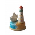 BOAT & LIGHTHOUSE, little collectible music box