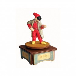 PANTALONE COMEDY MASK, wood collectible music box. Custom music box handmade in Italy, for child, baby or collectors.